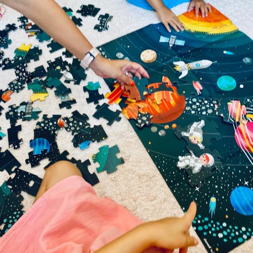 el sistema solar en puzle