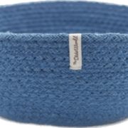 cesta yute azul detalle