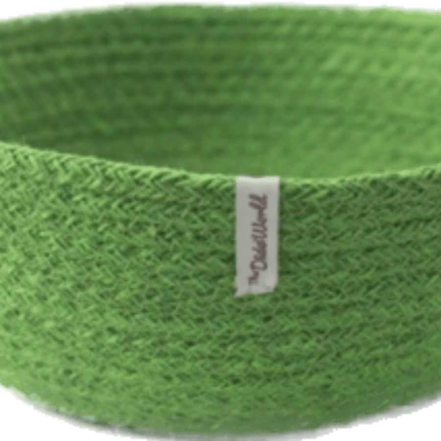 cesta yute verde detalle